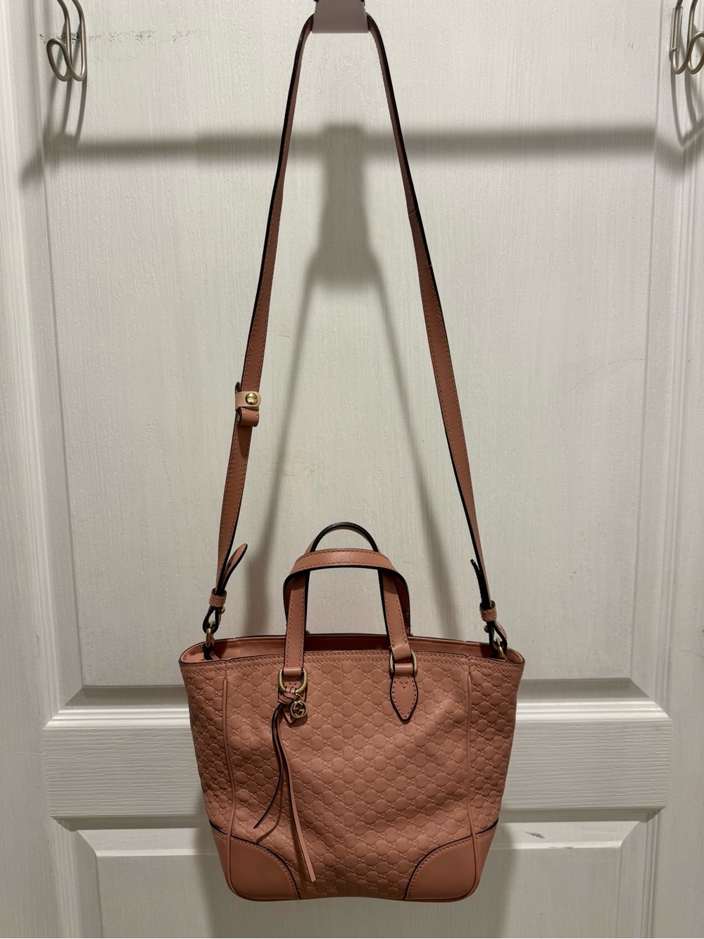 Gucci Microguccissima Bree Small Soft Pink Tote - Authentic